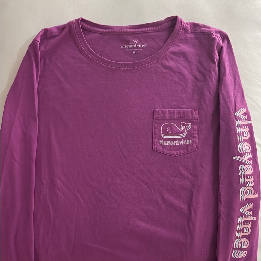 Vineyard Vines Magenta Long Sleeve Tee